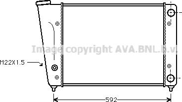 Ava Quality Cooling VN2059 - Радиатор, охлаждане на двигателя vvparts.bg