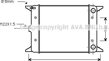 Ava Quality Cooling VN2003 - Радиатор, охлаждане на двигателя vvparts.bg