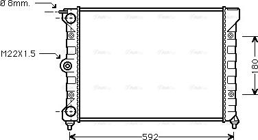 Ava Quality Cooling VN2011 - Радиатор, охлаждане на двигателя vvparts.bg