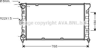 Ava Quality Cooling VN2080 - Радиатор, охлаждане на двигателя vvparts.bg