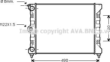 Ava Quality Cooling VN2039 - Радиатор, охлаждане на двигателя vvparts.bg