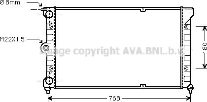 Ava Quality Cooling VN2036 - Радиатор, охлаждане на двигателя vvparts.bg