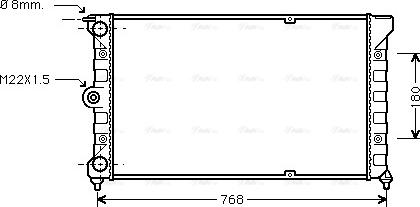 Ava Quality Cooling VN2037 - Радиатор, охлаждане на двигателя vvparts.bg