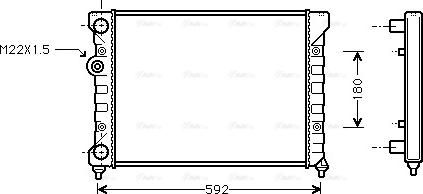 Ava Quality Cooling VN2029 - Радиатор, охлаждане на двигателя vvparts.bg