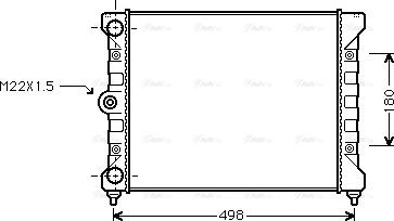 Ava Quality Cooling VN2028 - Радиатор, охлаждане на двигателя vvparts.bg