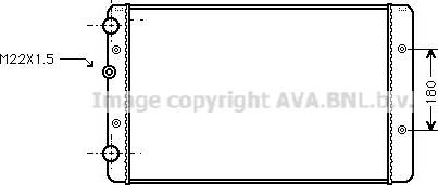 Ava Quality Cooling VN2027 - Радиатор, охлаждане на двигателя vvparts.bg