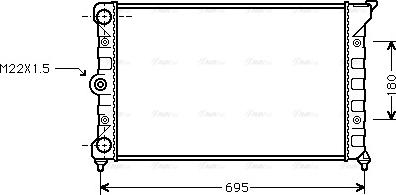 Ava Quality Cooling VN2078 - Радиатор, охлаждане на двигателя vvparts.bg