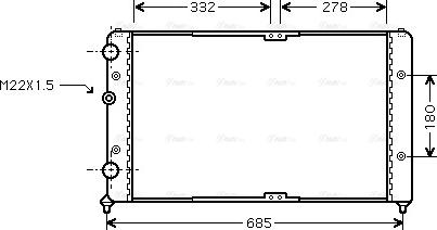 Ava Quality Cooling VN2191 - Радиатор, охлаждане на двигателя vvparts.bg