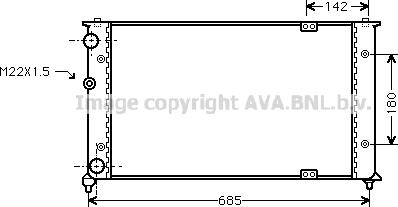 Ava Quality Cooling VN2192 - Радиатор, охлаждане на двигателя vvparts.bg