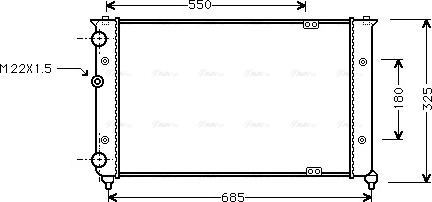 Ava Quality Cooling VN2156 - Радиатор, охлаждане на двигателя vvparts.bg