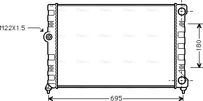 Ava Quality Cooling VN2109 - Радиатор, охлаждане на двигателя vvparts.bg