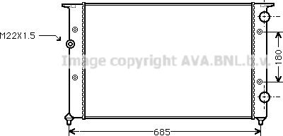 Ava Quality Cooling VN2102 - Радиатор, охлаждане на двигателя vvparts.bg