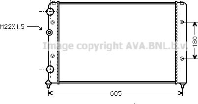 Ava Quality Cooling VN2115 - Радиатор, охлаждане на двигателя vvparts.bg