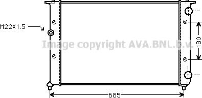 Ava Quality Cooling VN2116 - Радиатор, охлаждане на двигателя vvparts.bg