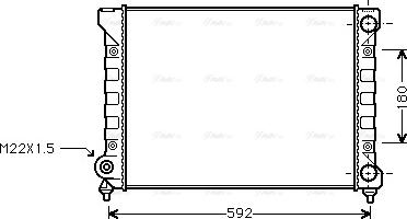 Ava Quality Cooling VN2111 - Радиатор, охлаждане на двигателя vvparts.bg