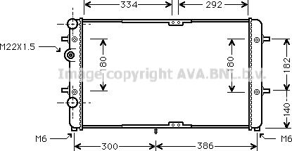 Ava Quality Cooling VN2180 - Радиатор, охлаждане на двигателя vvparts.bg
