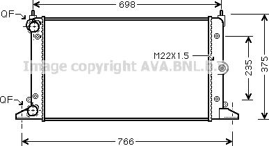 Ava Quality Cooling VN2188 - Радиатор, охлаждане на двигателя vvparts.bg