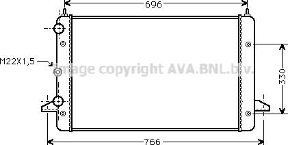 Ava Quality Cooling VN2135 - Радиатор, охлаждане на двигателя vvparts.bg