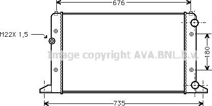 Ava Quality Cooling VN2132 - Радиатор, охлаждане на двигателя vvparts.bg