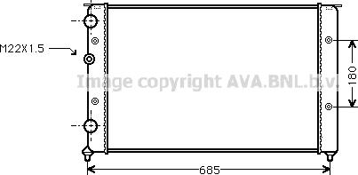 Ava Quality Cooling VN2124 - Радиатор, охлаждане на двигателя vvparts.bg