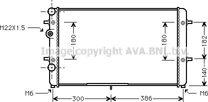 Ava Quality Cooling VN2179 - Радиатор, охлаждане на двигателя vvparts.bg