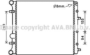 Ava Quality Cooling VN2346 - Радиатор, охлаждане на двигателя vvparts.bg