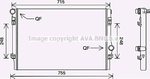 Ava Quality Cooling VN2336 - Радиатор, охлаждане на двигателя vvparts.bg