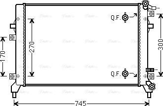 Ava Quality Cooling VN2326 - Радиатор, охлаждане на двигателя vvparts.bg