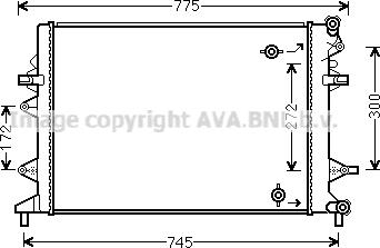 Ava Quality Cooling VN2370 - Радиатор, охлаждане на двигателя vvparts.bg