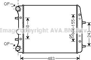 Ava Quality Cooling VN2373 - Радиатор, охлаждане на двигателя vvparts.bg