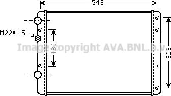 Ava Quality Cooling VN2249 - Радиатор, охлаждане на двигателя vvparts.bg