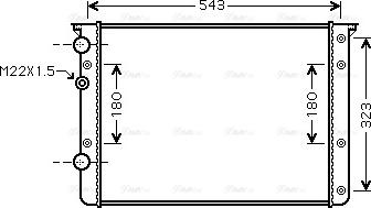 Ava Quality Cooling VN2260 - Радиатор, охлаждане на двигателя vvparts.bg