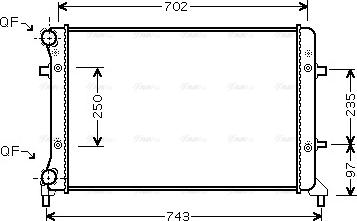 Ava Quality Cooling VN2204 - Радиатор, охлаждане на двигателя vvparts.bg