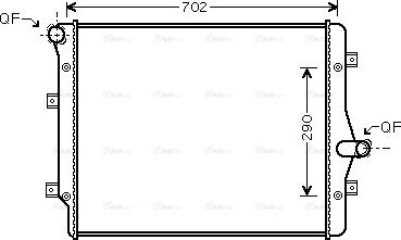 Ava Quality Cooling VN2208 - Радиатор, охлаждане на двигателя vvparts.bg