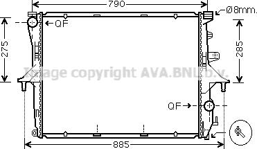 Ava Quality Cooling VNA2214 - Радиатор, охлаждане на двигателя vvparts.bg