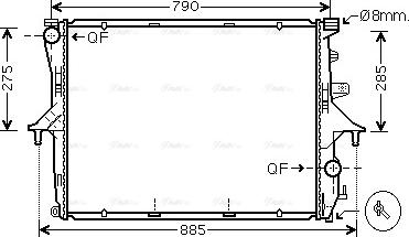 Ava Quality Cooling VN2214 - Радиатор, охлаждане на двигателя vvparts.bg