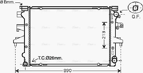 Ava Quality Cooling VN2232 - Радиатор, охлаждане на двигателя vvparts.bg