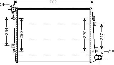 Ava Quality Cooling VN2224 - Радиатор, охлаждане на двигателя vvparts.bg