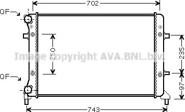 Ava Quality Cooling VN2223 - Радиатор, охлаждане на двигателя vvparts.bg