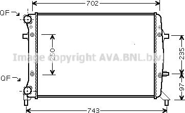 Ava Quality Cooling VN2272 - Радиатор, охлаждане на двигателя vvparts.bg