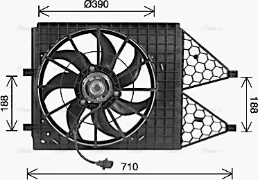 Ava Quality Cooling VN7545 - Вентилатор, охлаждане на двигателя vvparts.bg