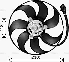 Ava Quality Cooling VN7553 - Вентилатор, охлаждане на двигателя vvparts.bg