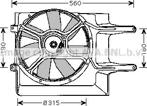 Ava Quality Cooling VN7509 - Вентилатор, охлаждане на двигателя vvparts.bg