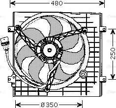 Ava Quality Cooling VN7506 - Вентилатор, охлаждане на двигателя vvparts.bg