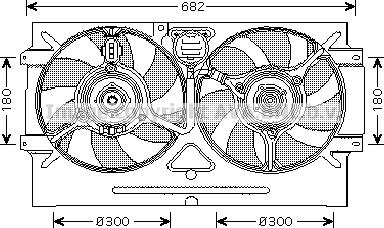 Ava Quality Cooling VN7518 - Вентилатор, охлаждане на двигателя vvparts.bg