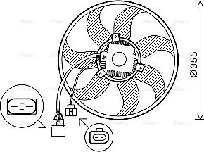 Ava Quality Cooling VN7534 - Вентилатор, охлаждане на двигателя vvparts.bg