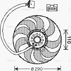 Ava Quality Cooling VN7522 - Вентилатор, охлаждане на двигателя vvparts.bg