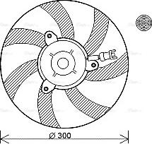 Ava Quality Cooling VN7527 - Вентилатор, охлаждане на двигателя vvparts.bg