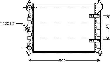 Ava Quality Cooling VNA2095 - Радиатор, охлаждане на двигателя vvparts.bg