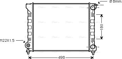 Ava Quality Cooling VNA2040 - Радиатор, охлаждане на двигателя vvparts.bg